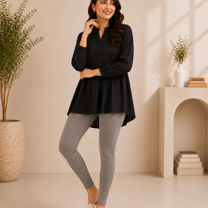 E Skin Cotton Lycra Ankle-Length Women’s Leggings – 4-Way Stretch