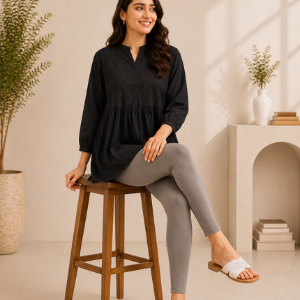 E Skin Cotton Lycra Ankle-Length Women’s Leggings – 4-Way Stretch